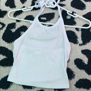 white Tilly’s halter top